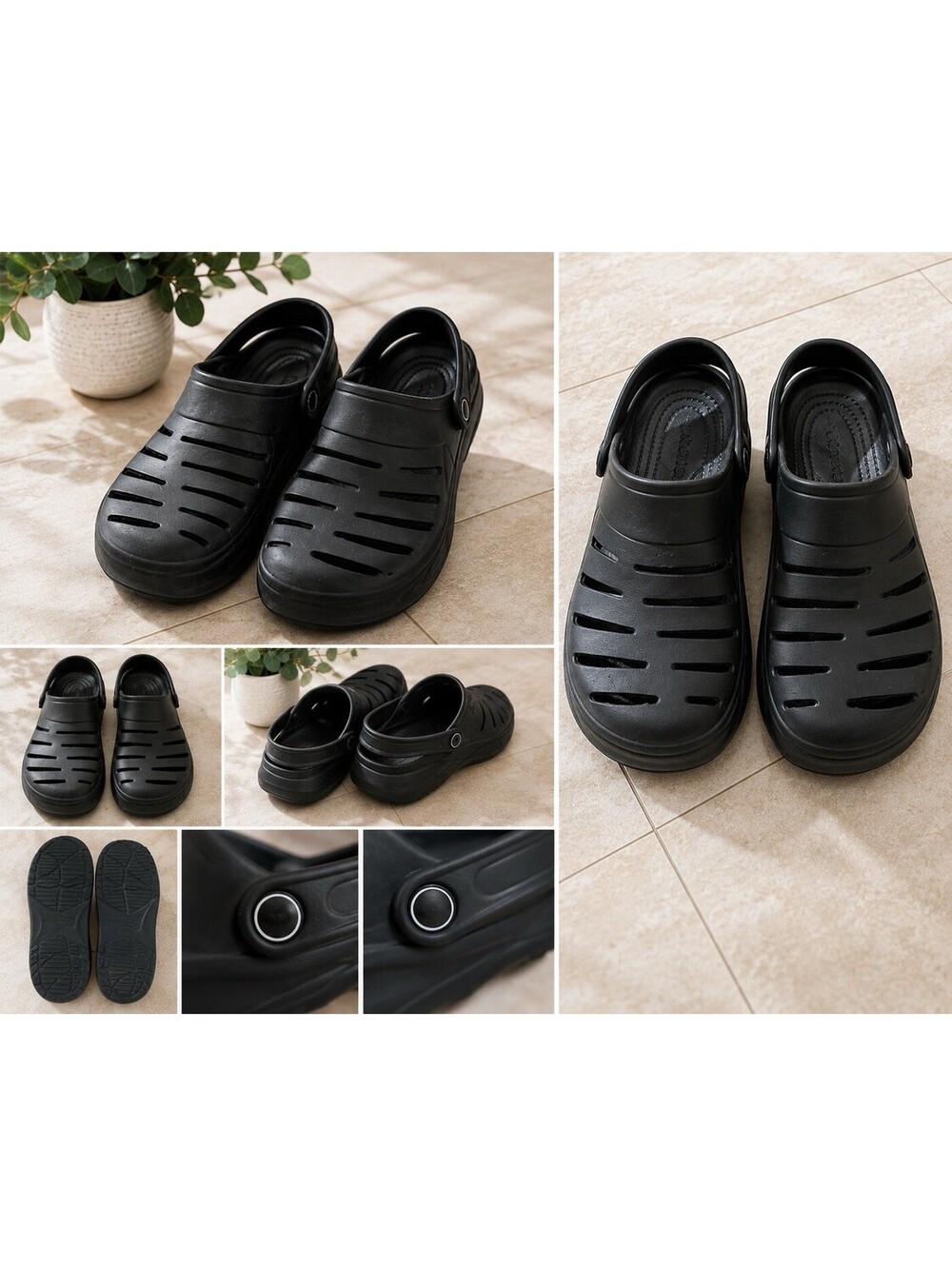 Nautica Shoes Men Size 10 Black River Edge Slip On Clog Comfort Sandals Water